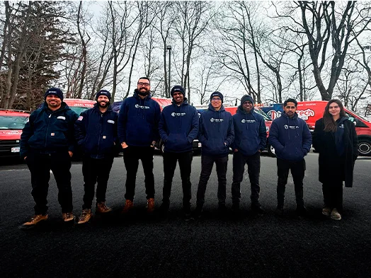 Hero Tech team, specialists in installation and maintenance of climate control systems in Massachusetts.